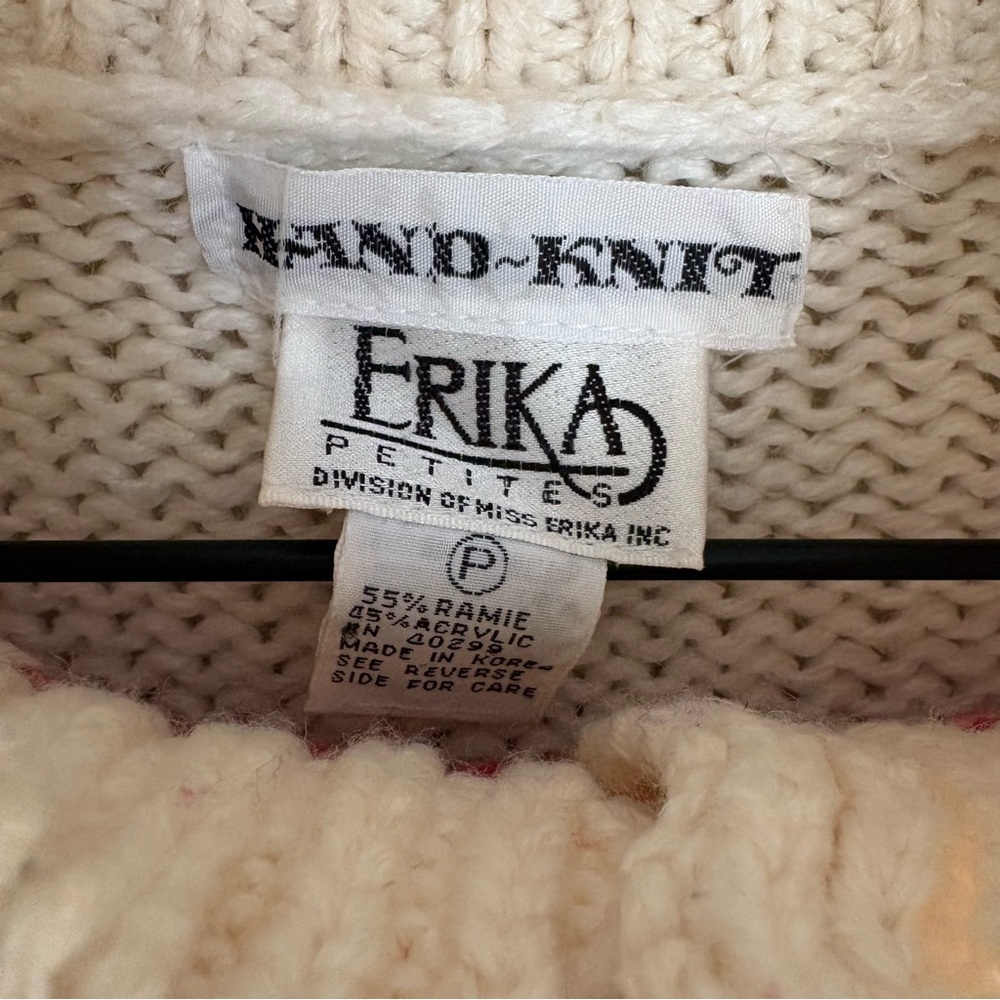 Vintage Hand Knit Mockneck Sweater - Picture 6 of 7